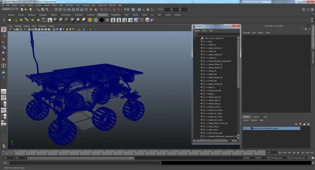 3D model Mars Rover Sojourner