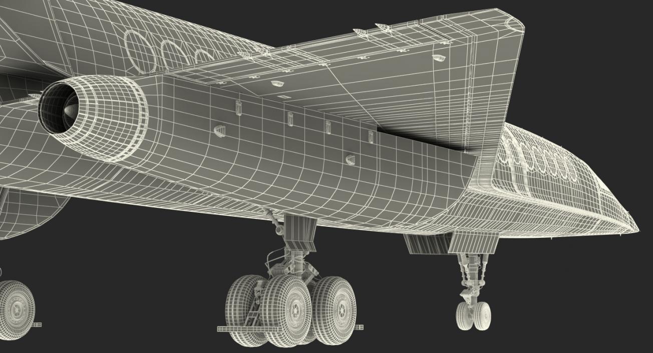 3D Boom Supersonic Jet Rigged