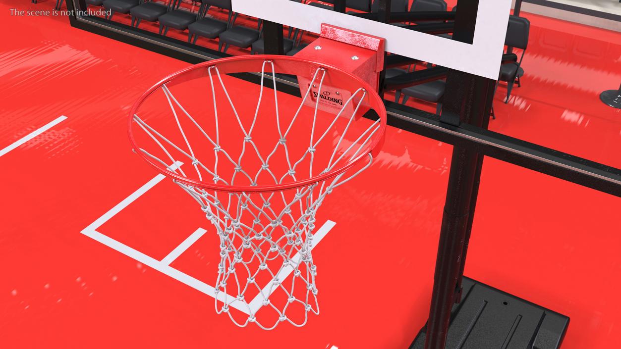 Basketball Hoop and Net Spalding 3D