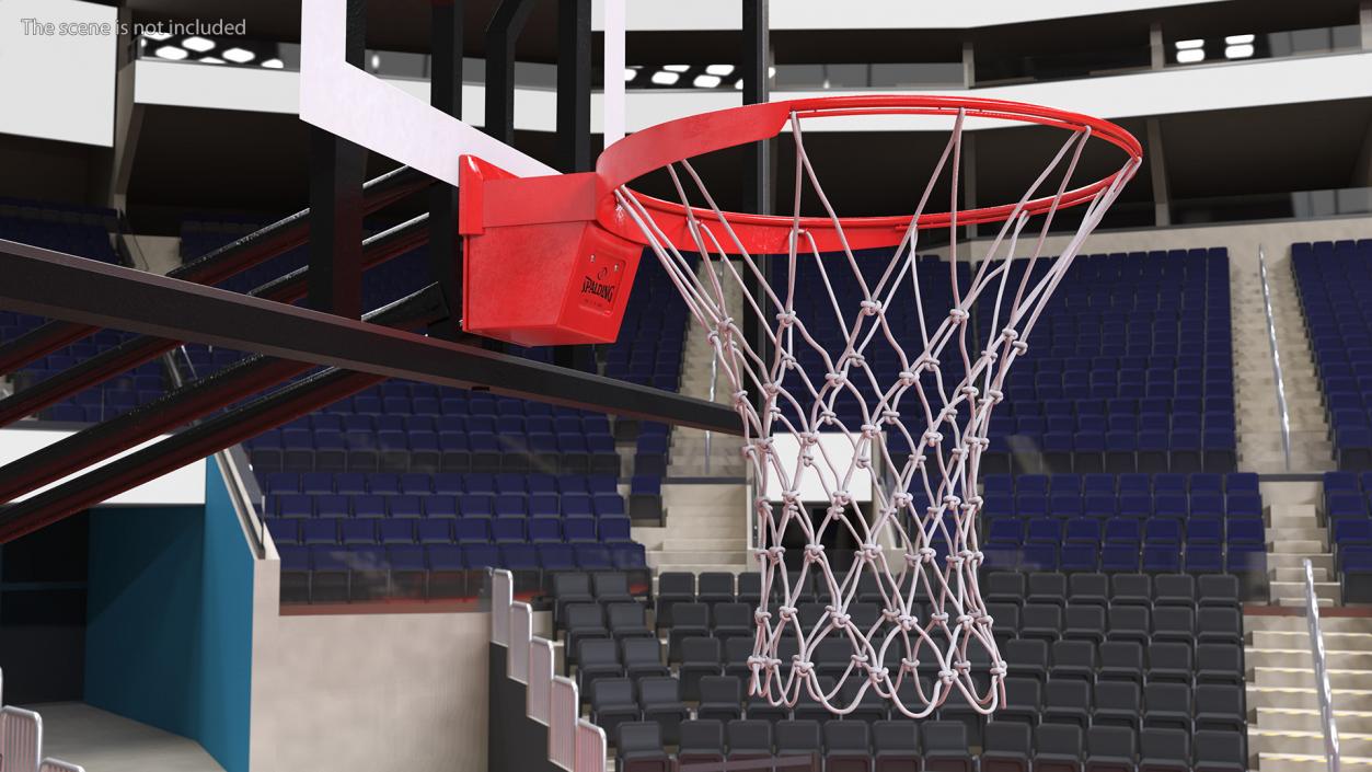 Basketball Hoop and Net Spalding 3D