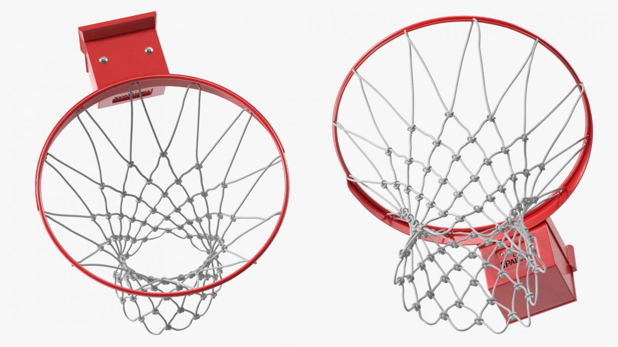 Basketball Hoop and Net Spalding 3D