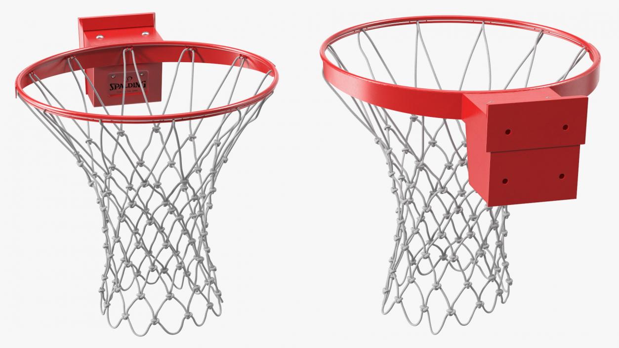 Basketball Hoop and Net Spalding 3D