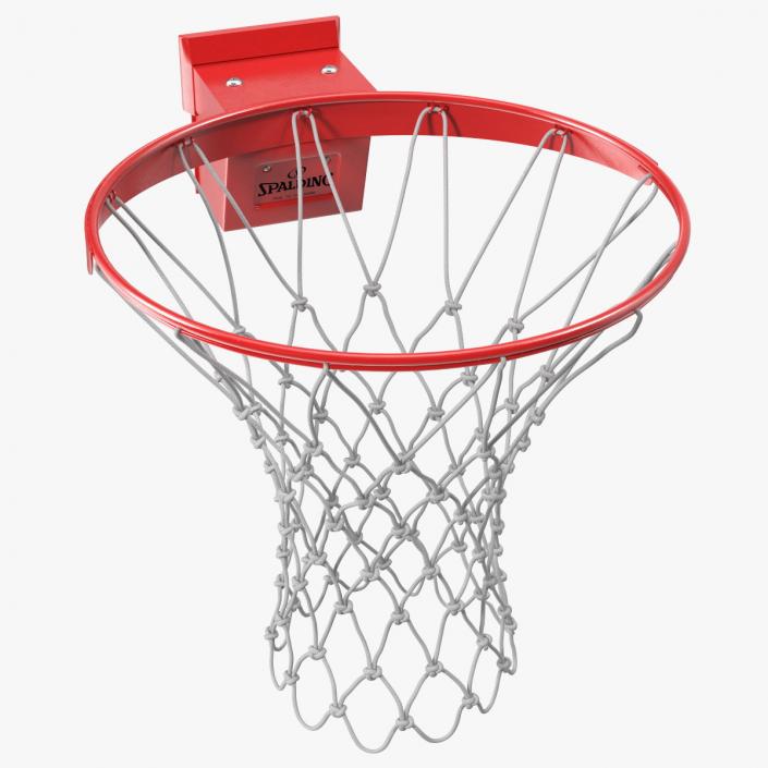 Basketball Hoop and Net Spalding 3D