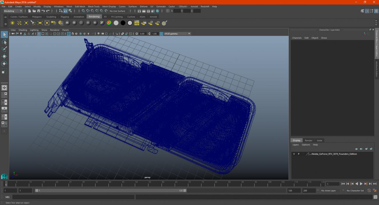 3D model Nvidia GeForce RTX 3070 Founders Edition