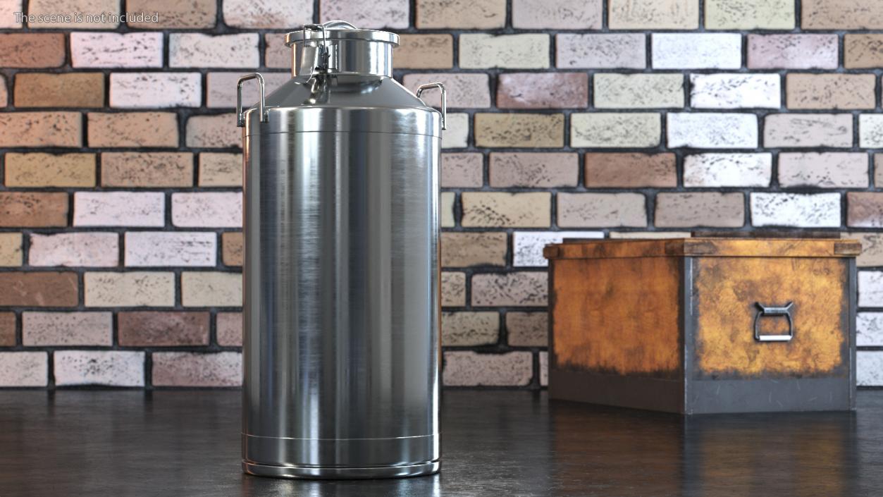 Milk Container Stainless Steel 60 Liter 3D model