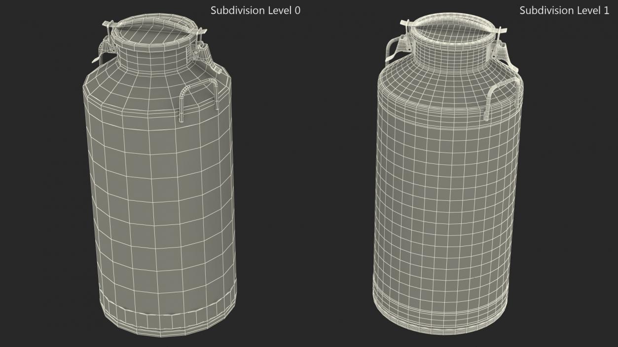 Milk Container Stainless Steel 60 Liter 3D model