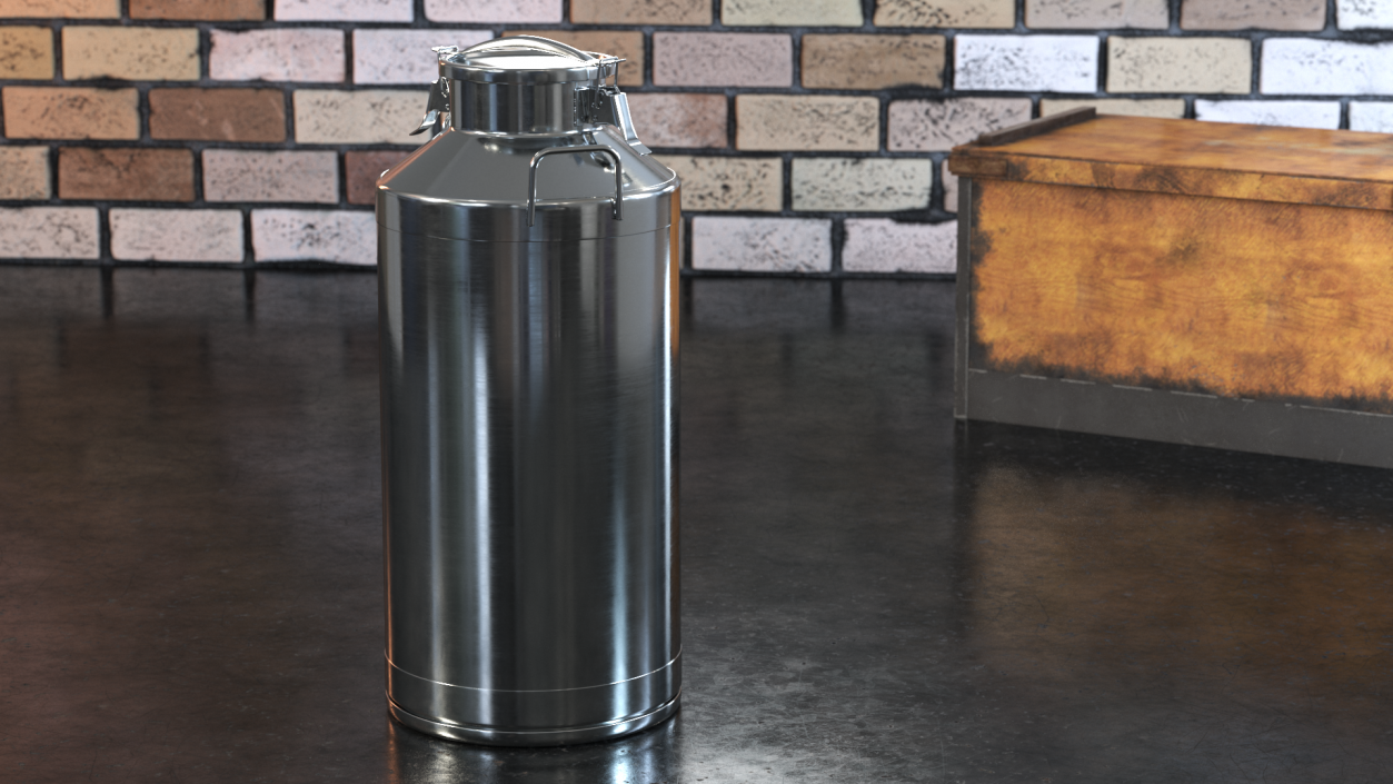 Milk Container Stainless Steel 60 Liter 3D model