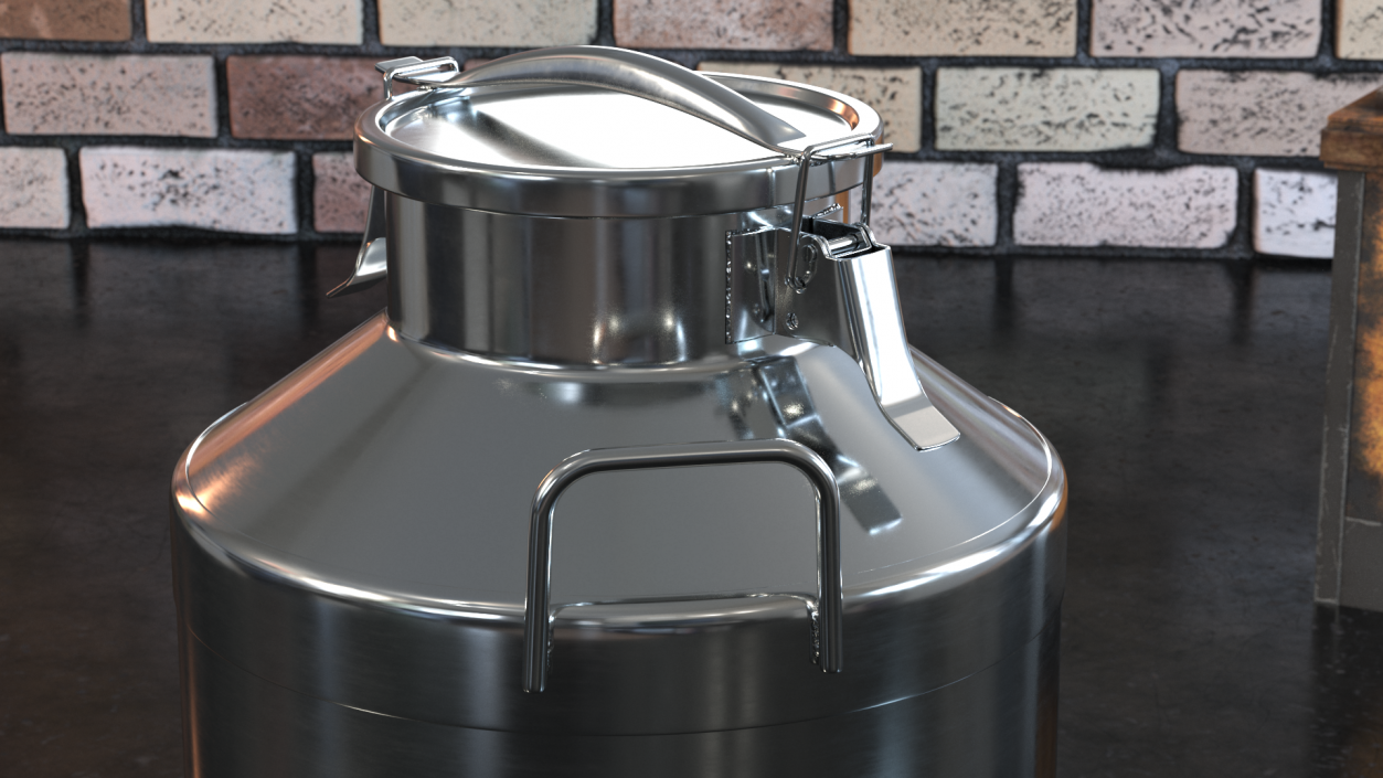 Milk Container Stainless Steel 60 Liter 3D model