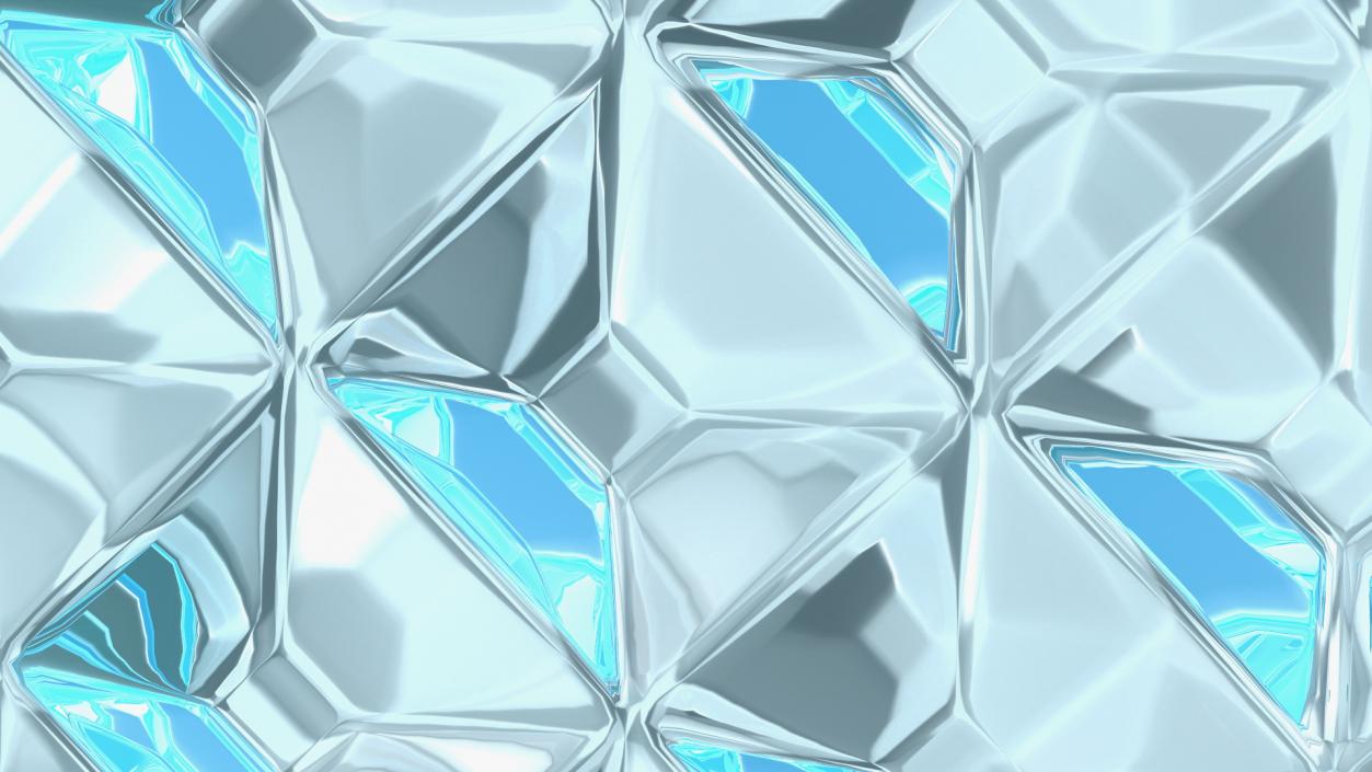 Blue Glass Block Diamond Pattern 3D