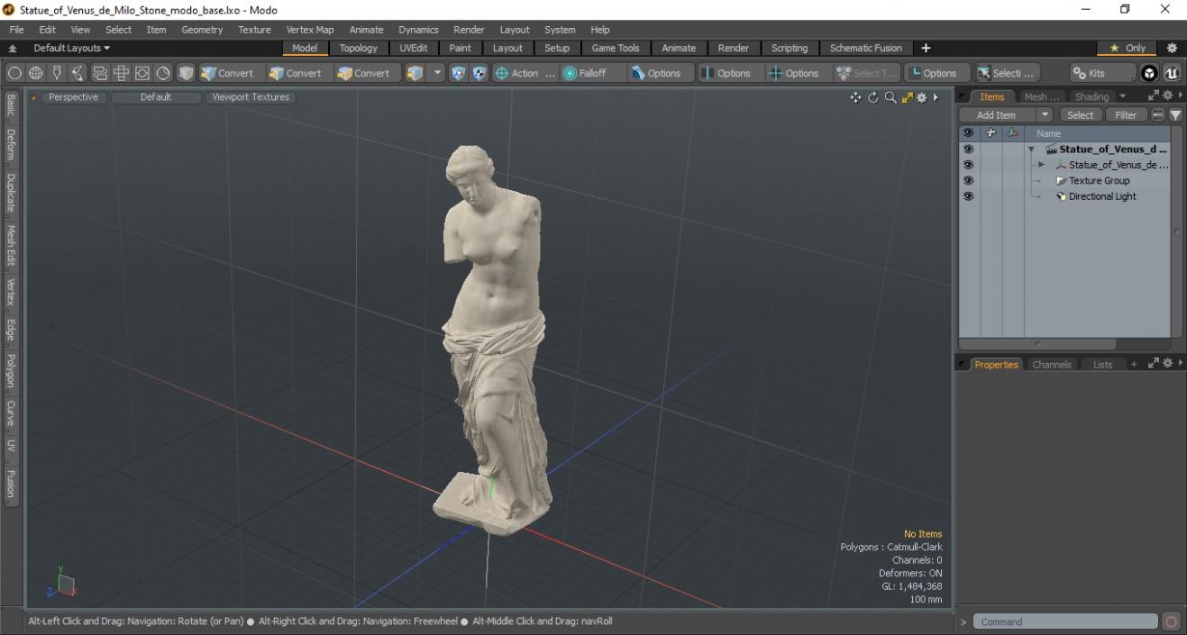 Statue of Venus de Milo Stone 3D model