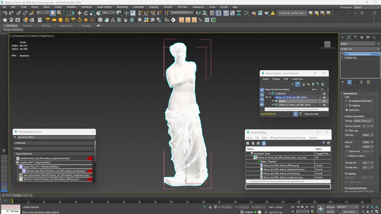 Statue of Venus de Milo Stone 3D model