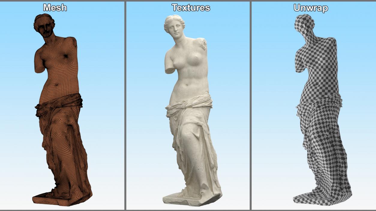 Statue of Venus de Milo Stone 3D model