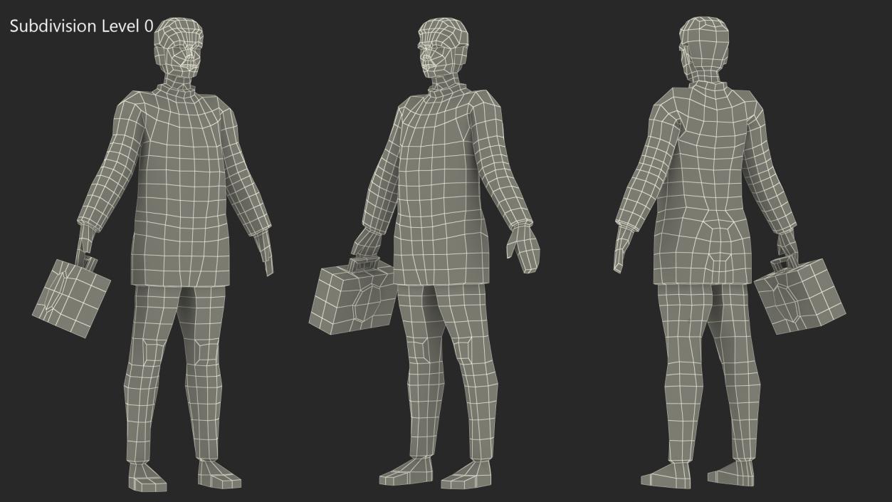 3D Low Poly Paramedic model