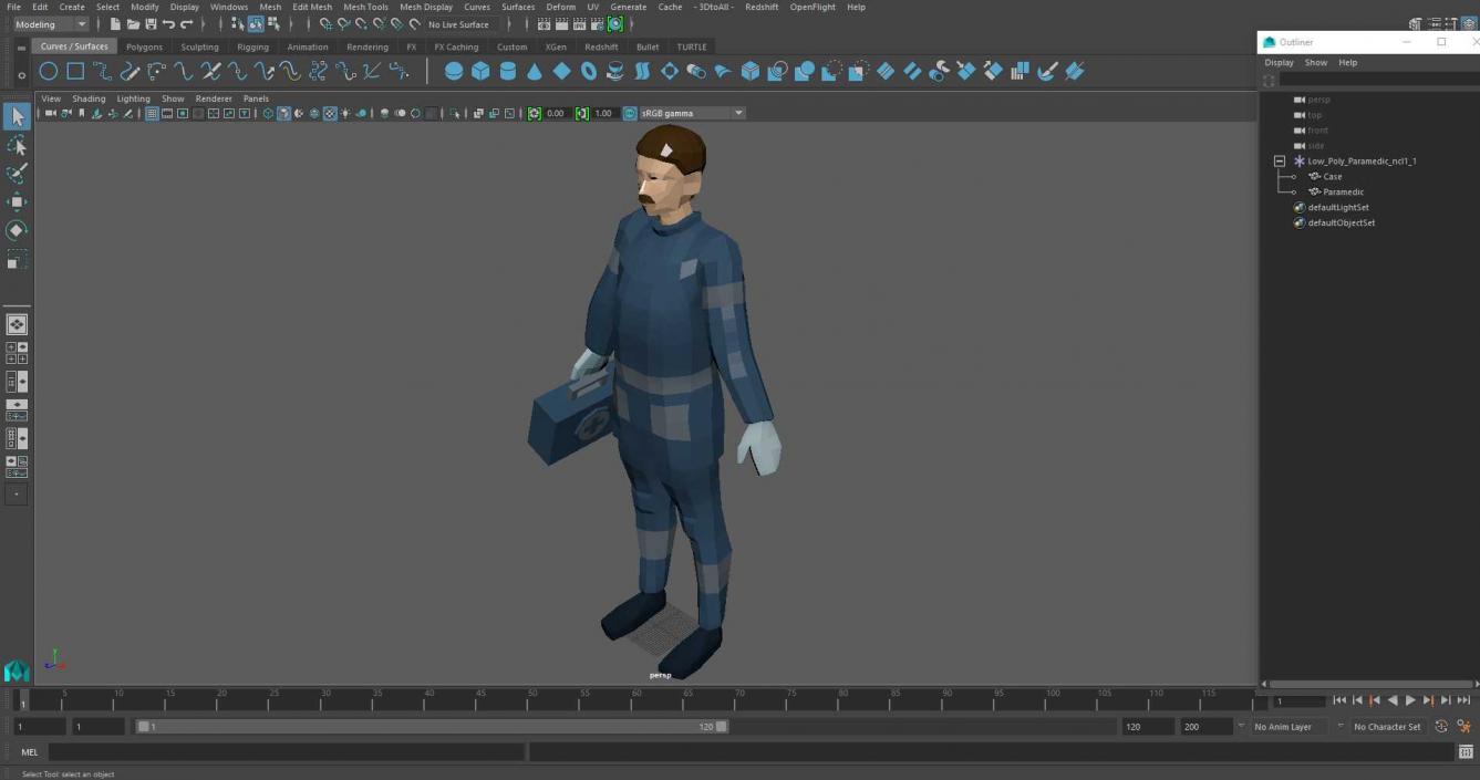 3D Low Poly Paramedic model