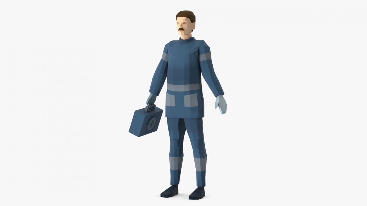 3D Low Poly Paramedic model