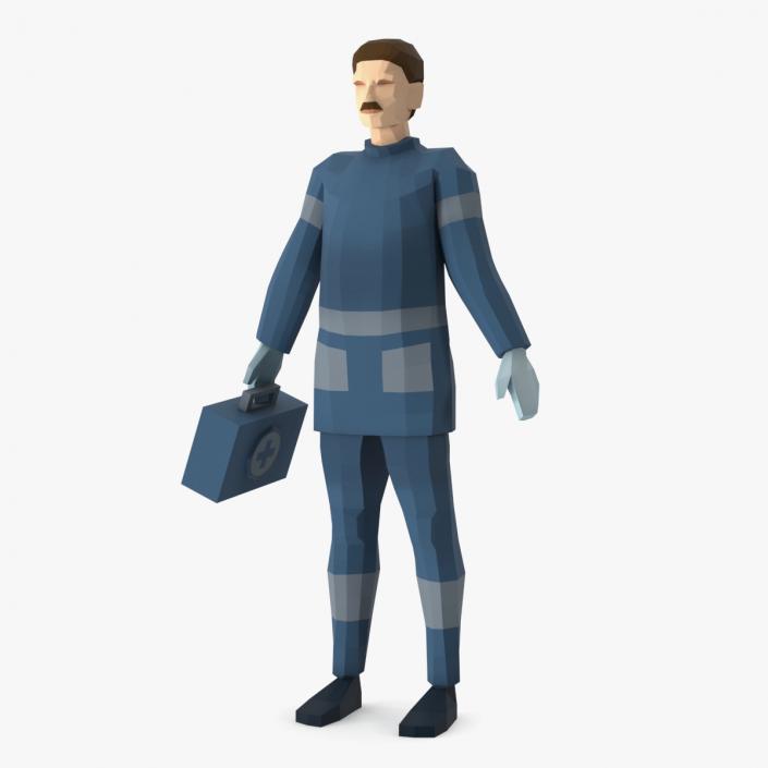 3D Low Poly Paramedic model