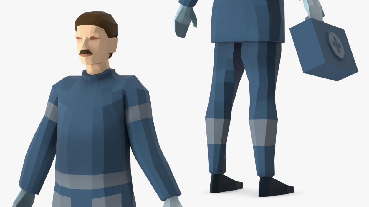 3D Low Poly Paramedic model