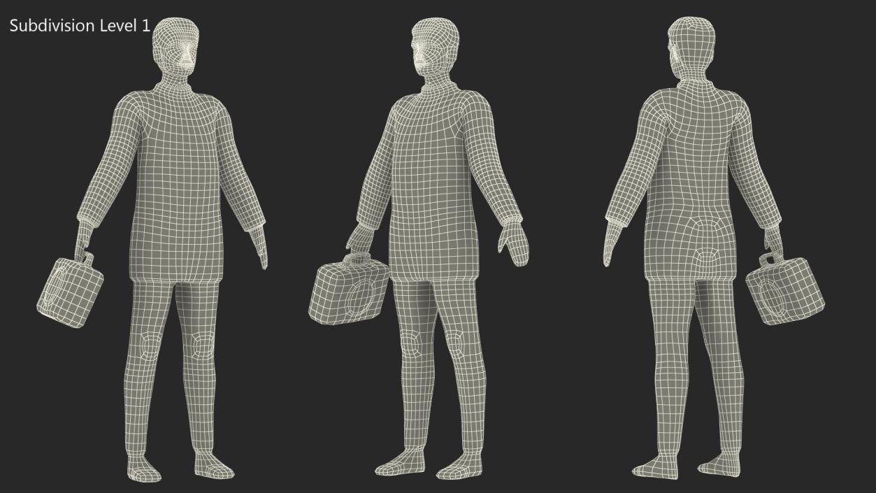 3D Low Poly Paramedic model