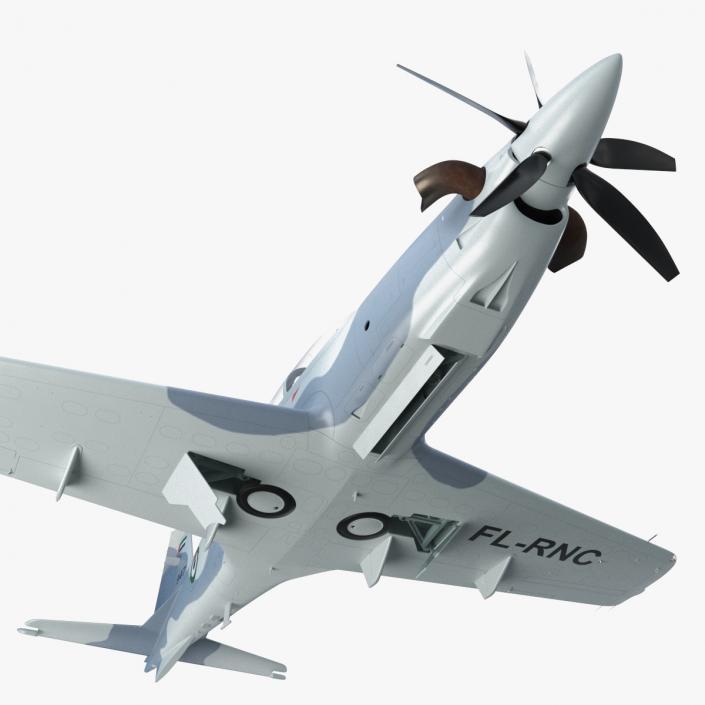 Training Aircraft Pilatus PC-21 Grey Rigged for Cinema 4D 3D