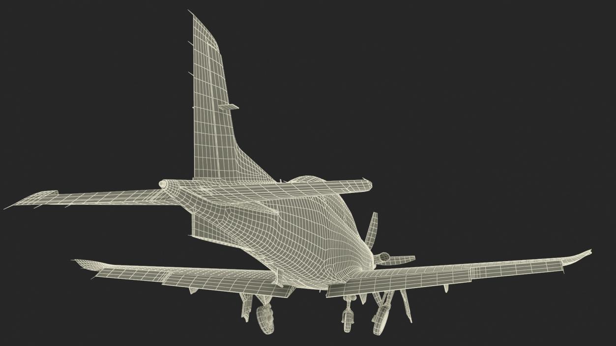 Training Aircraft Pilatus PC-21 Grey Rigged for Cinema 4D 3D