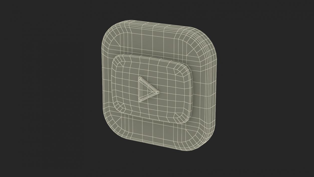 3D model YouTube Social Media Icon