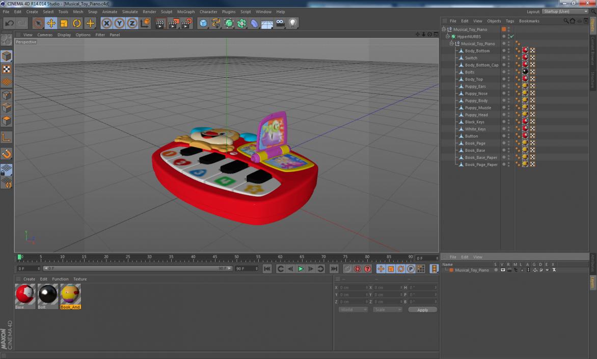 Musical Toy Piano 3D