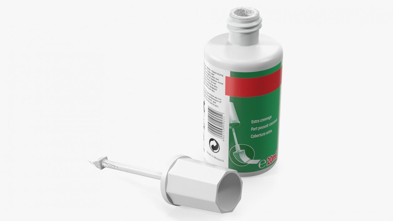 3D model Correction Fluid Bottle Opened