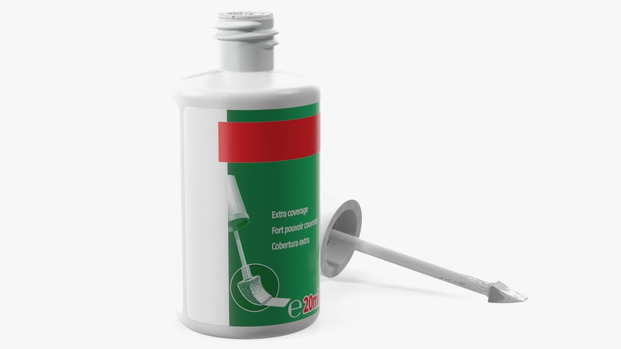 3D model Correction Fluid Bottle Opened