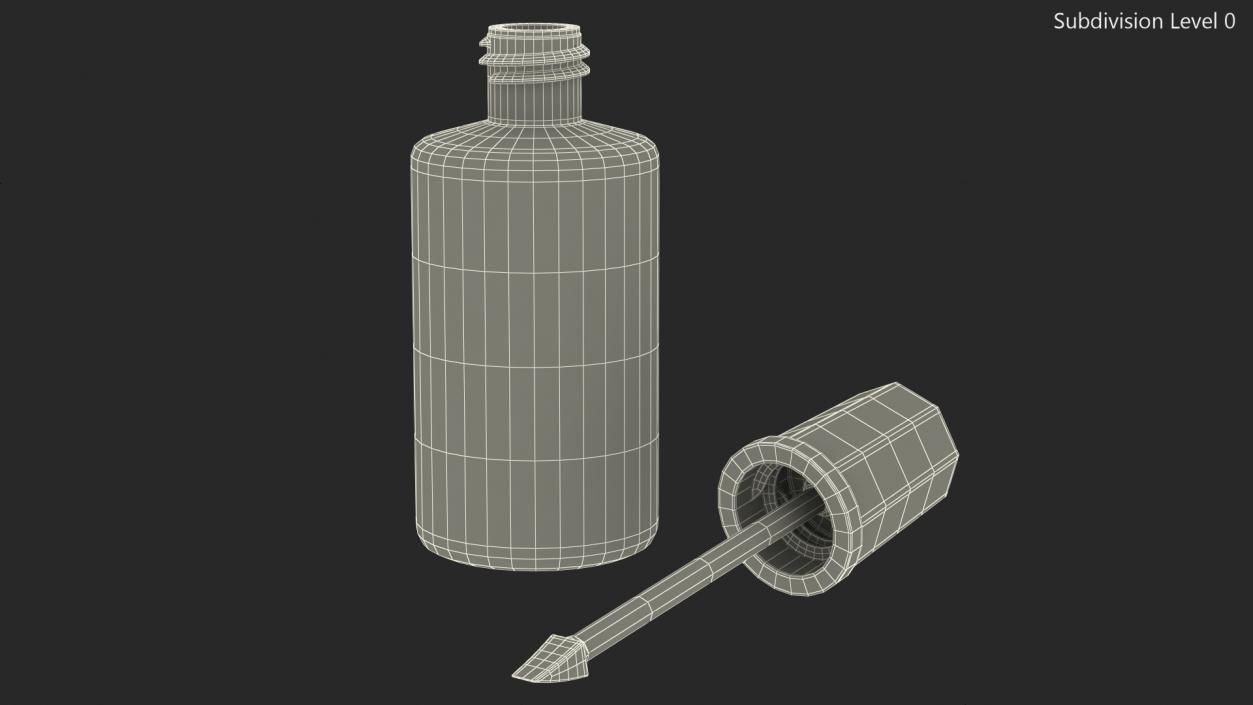 3D model Correction Fluid Bottle Opened