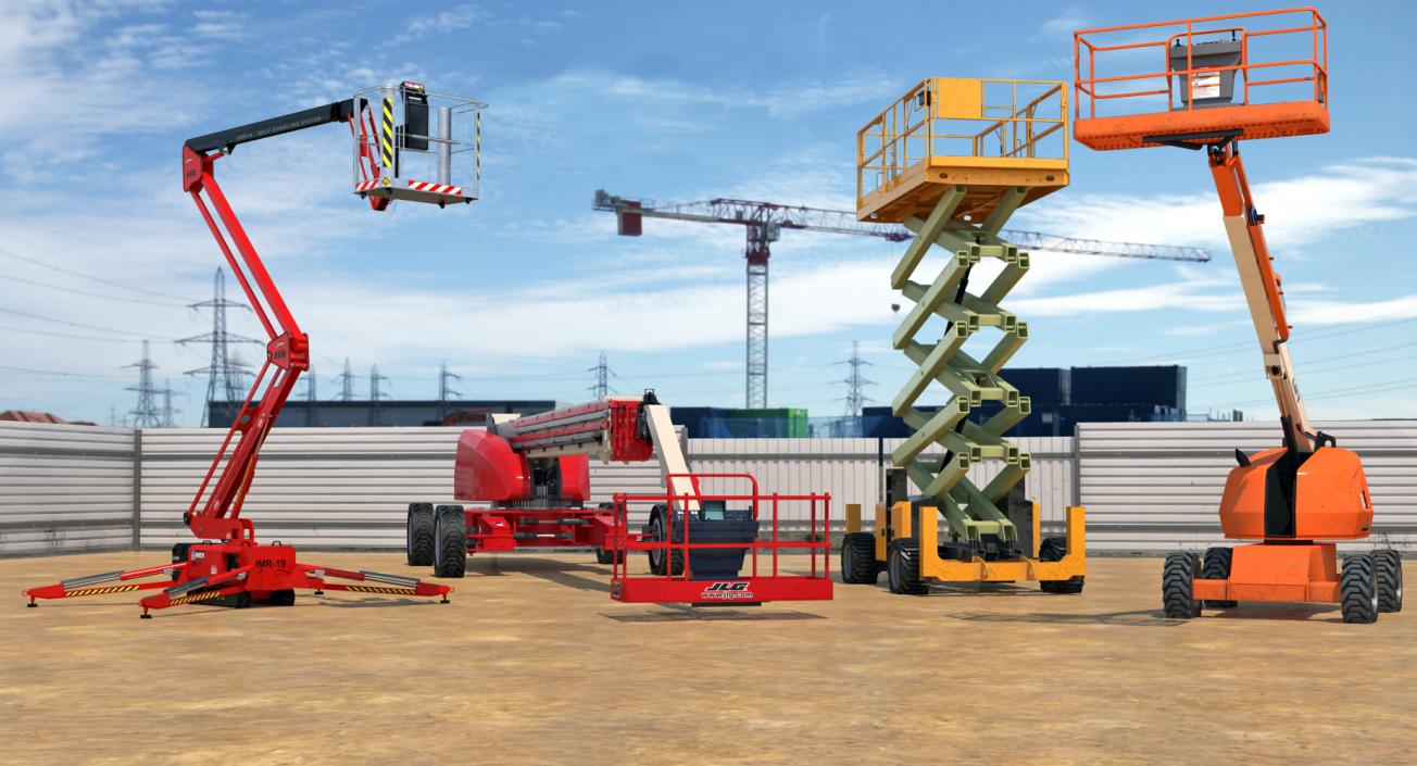 Telescopic Boom Lifts Collection 3D