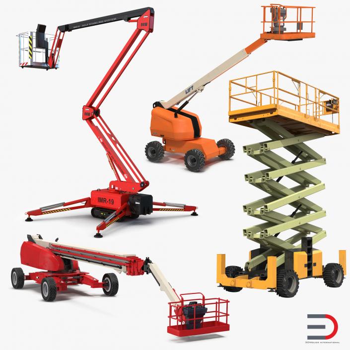 Telescopic Boom Lifts Collection 3D