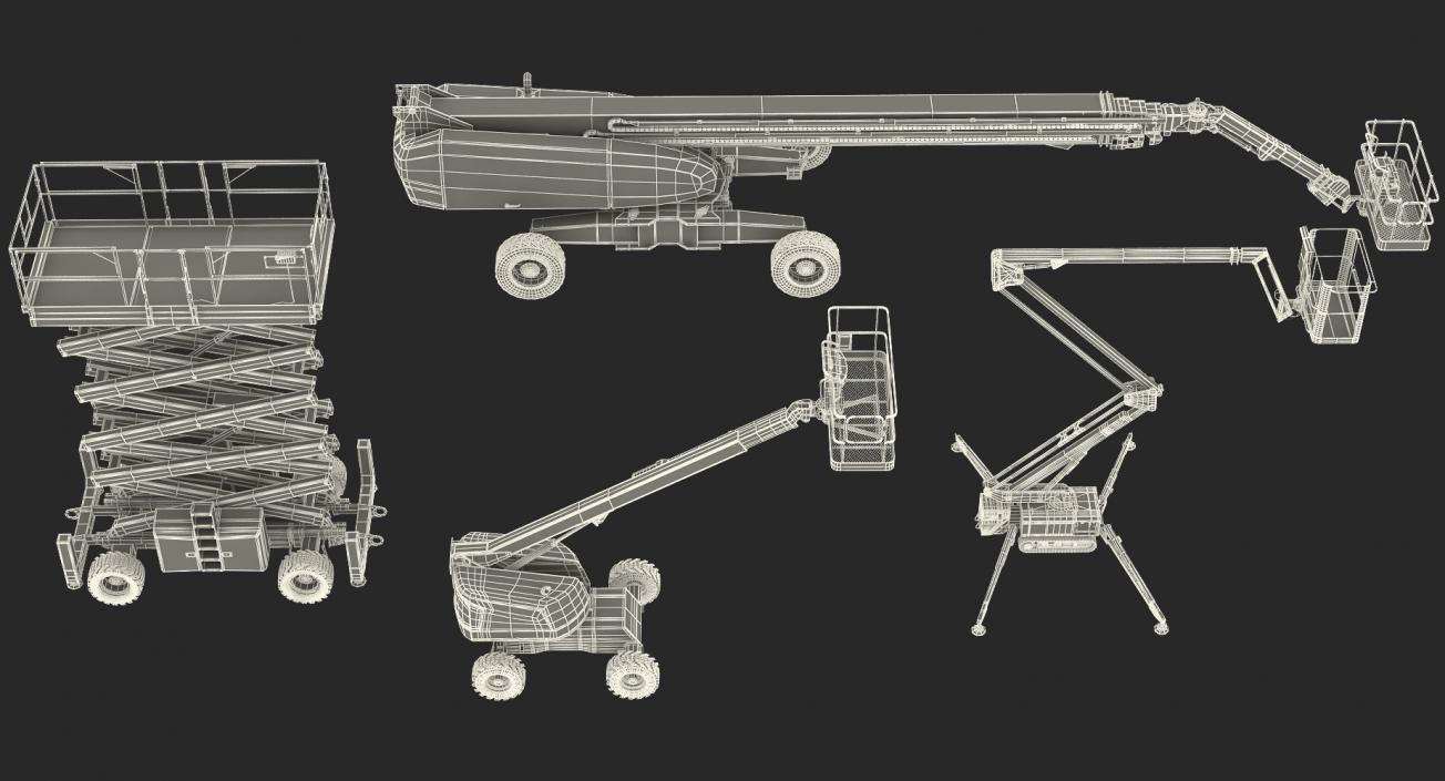 Telescopic Boom Lifts Collection 3D