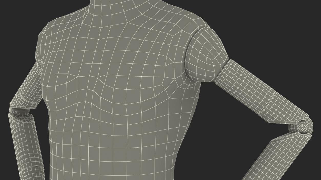 3D model Flexible Manikin Hands On Hips