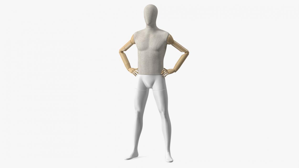 3D model Flexible Manikin Hands On Hips