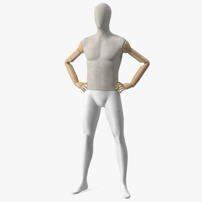 3D model Flexible Manikin Hands On Hips