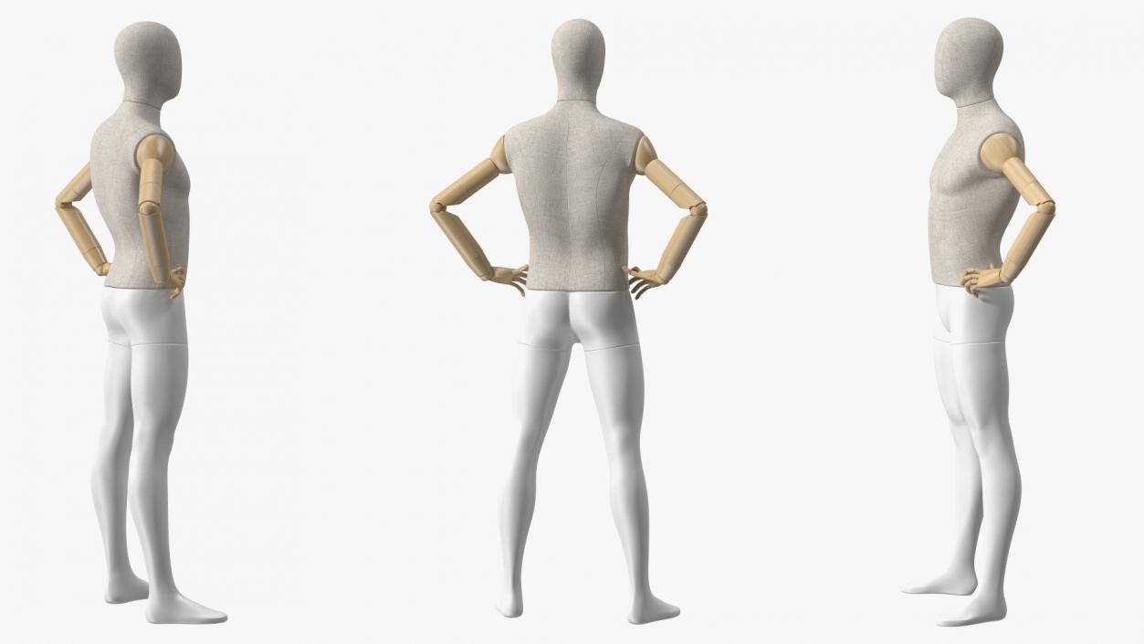 3D model Flexible Manikin Hands On Hips