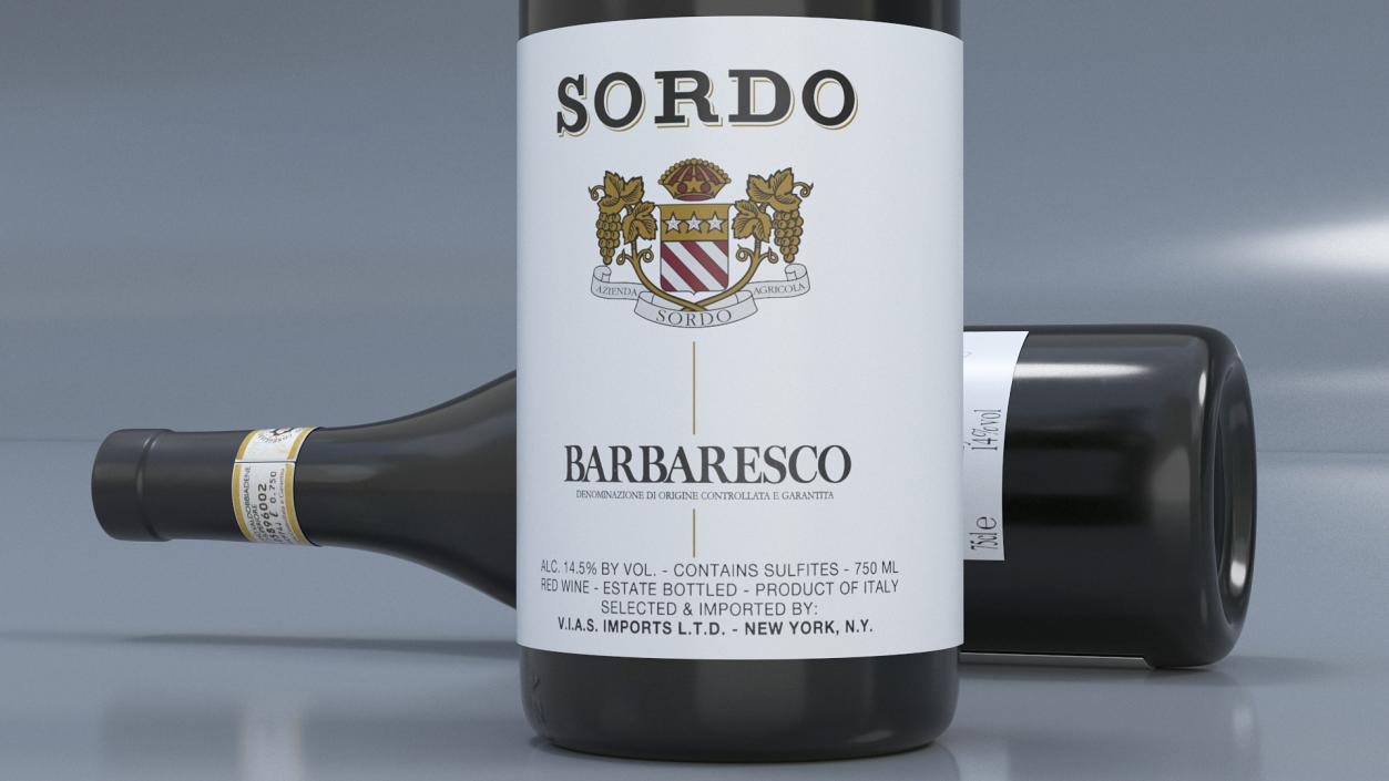 3D Sordo Barbaresco Bottle model