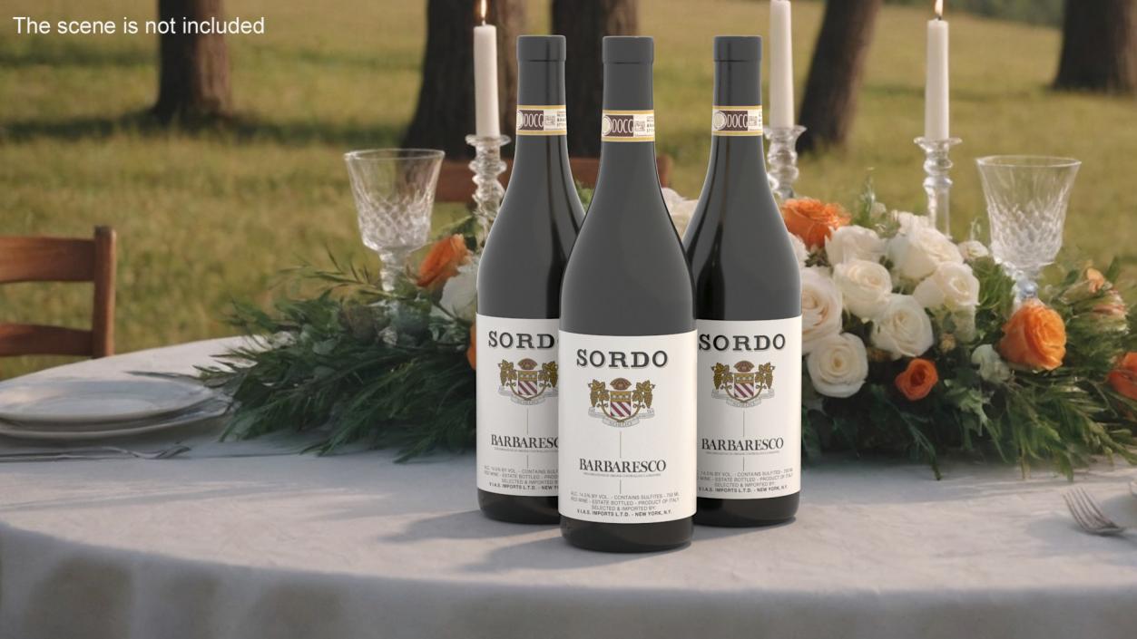 3D Sordo Barbaresco Bottle model