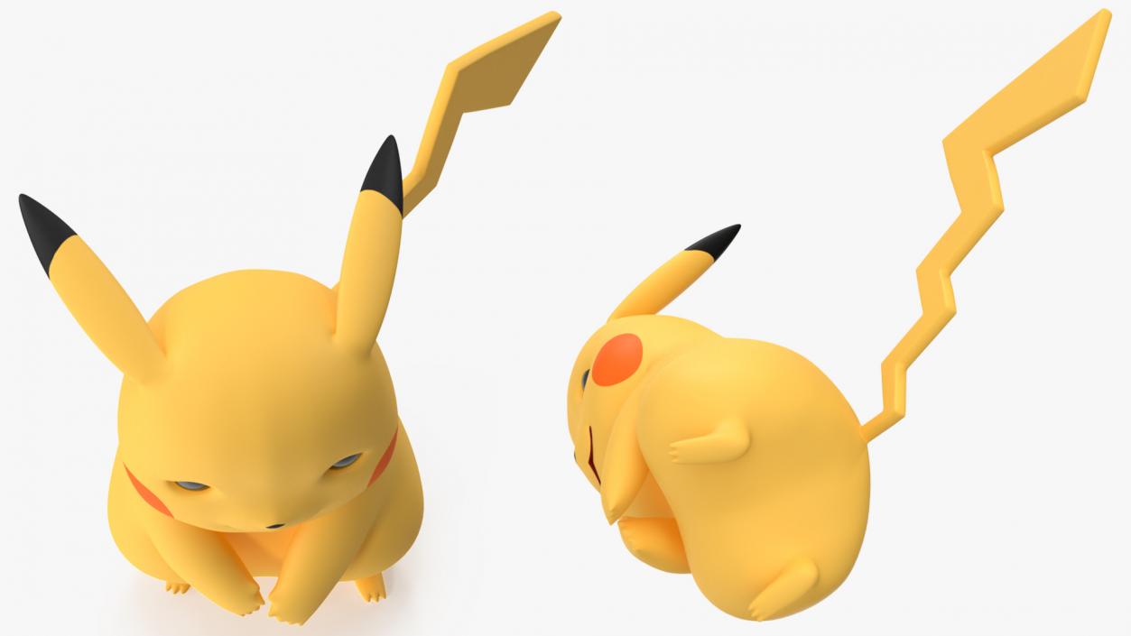 3D Sad Pikachu Character