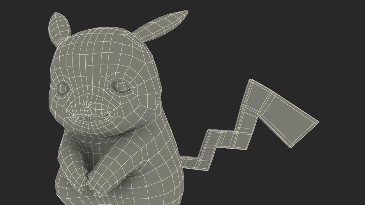 3D Sad Pikachu Character