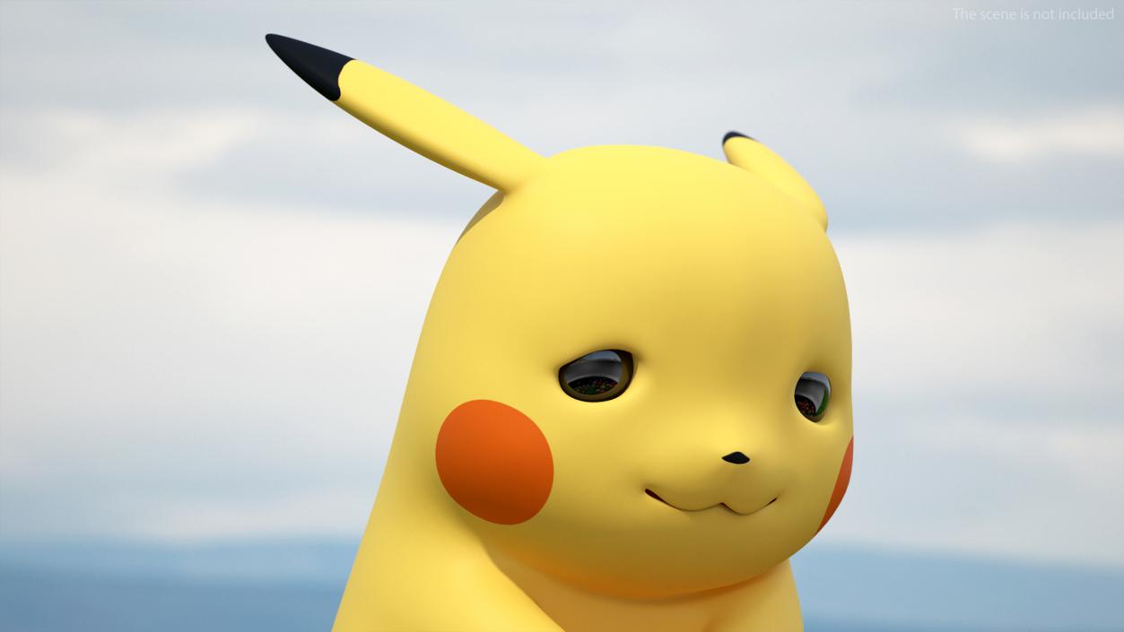 3D Sad Pikachu Character