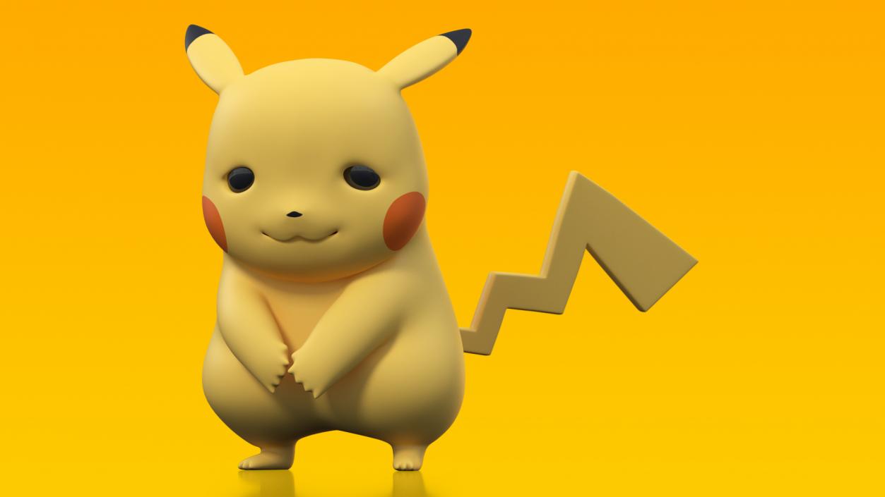 3D Sad Pikachu Character