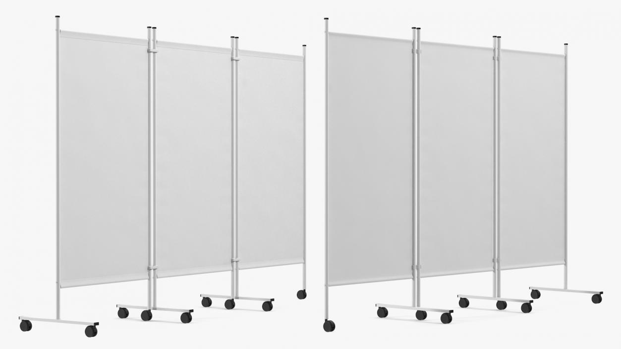 Privacy Screen for Doctors Office White 3D model