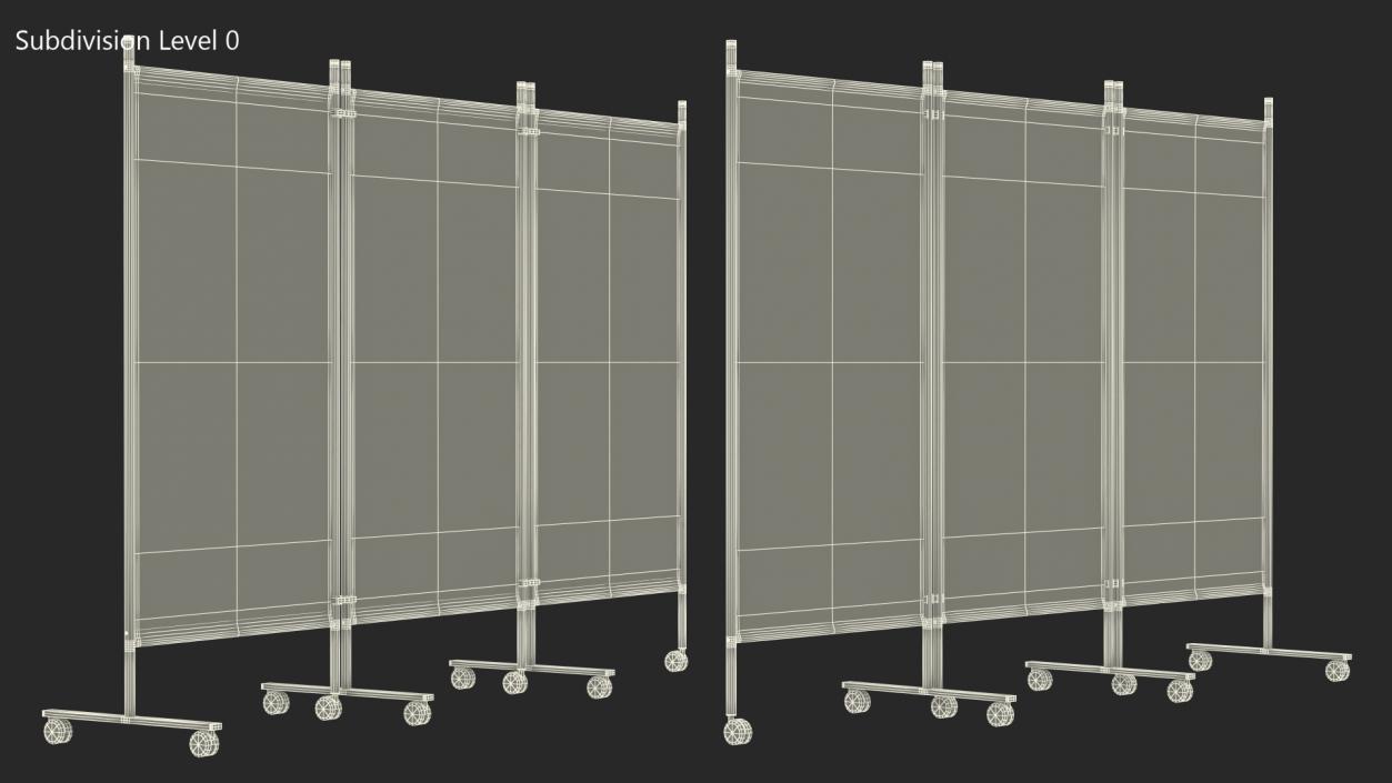 Privacy Screen for Doctors Office White 3D model