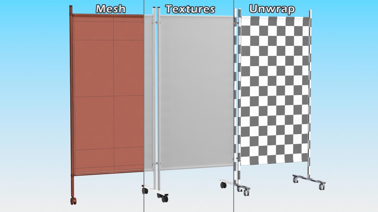 Privacy Screen for Doctors Office White 3D model