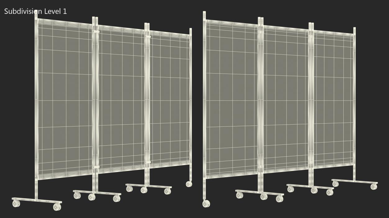 Privacy Screen for Doctors Office White 3D model