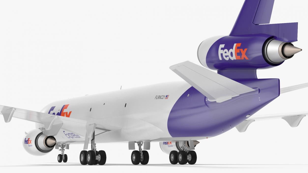 3D model McDonnell Douglas MD11 Tri Jet Airliner FedEx