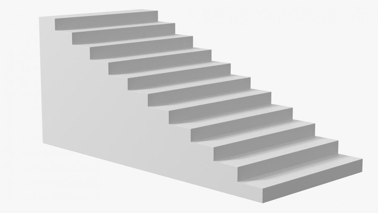 3D model Architectural White Stair