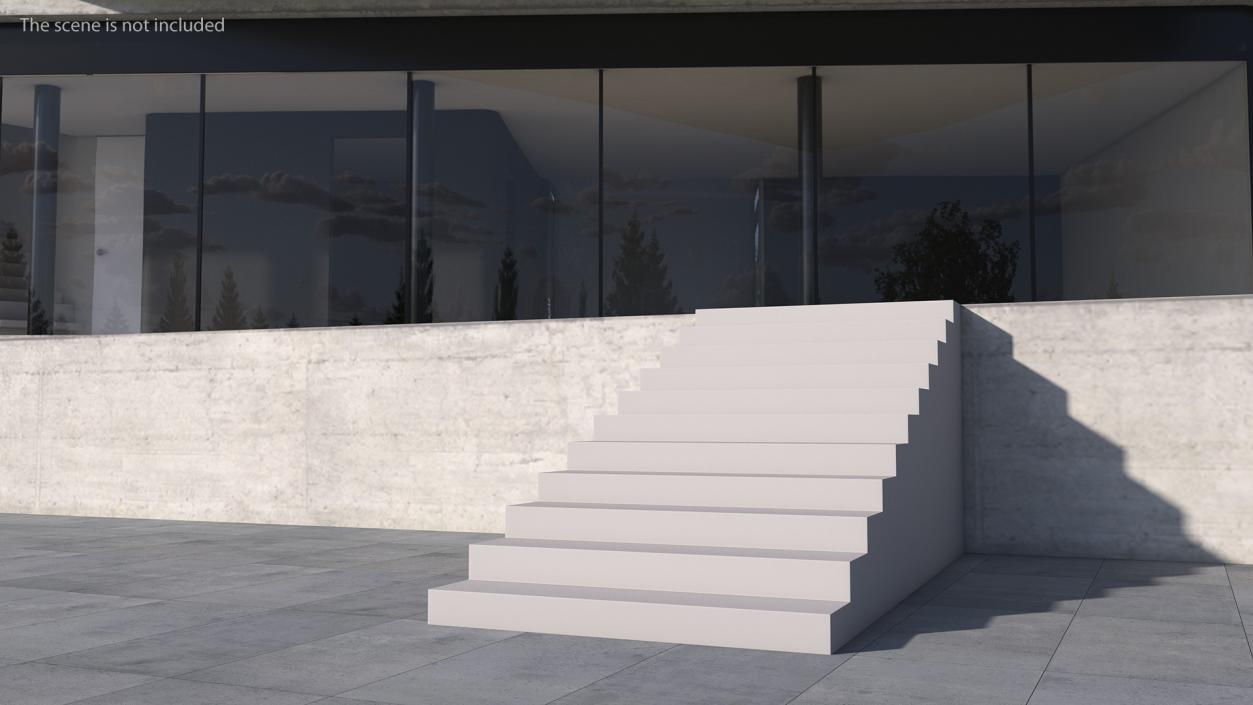 3D model Architectural White Stair