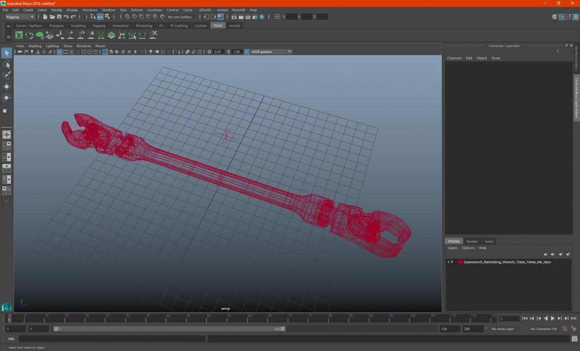 3D Gearwrench Ratcheting Wrench 13mm 14mm model